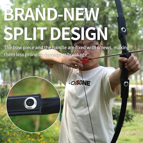 30/40LBS Recurve Bow kit Ambidextrous Takedown Bow and Arrow Set Beginner Archery Equipment Set for Shooting