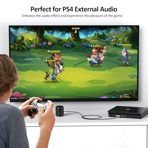 USB Sound Card, 7.1 Channel External Microphone Audio Jack Adapter Clear Sound for PC, Laptop, Mac, PS4, Headphone (Plug and Play No Drivers Needed)