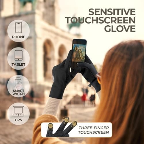 SIMARI Winter Gloves for Women, TouchScreen Water-Resistant Warm Thermal Gloves for Cold Weather, Running Hiking Driving