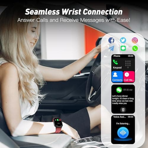 Smart Watch for Men Women, 2.04" AMOLED Color Screen, 24/7 Heart Rate, Blood Oxygen, Blood Pressure, Sleep and Stress Health Monitor, Blood and Body Composition Insights, 150 Sports Modes (Black)