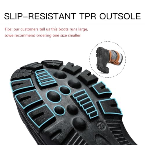 DOBOLIN Womens Winter Snow Boots Duck Waterproof Boots for Women Warm Cozy Mid Calf Booties for Cold Weather