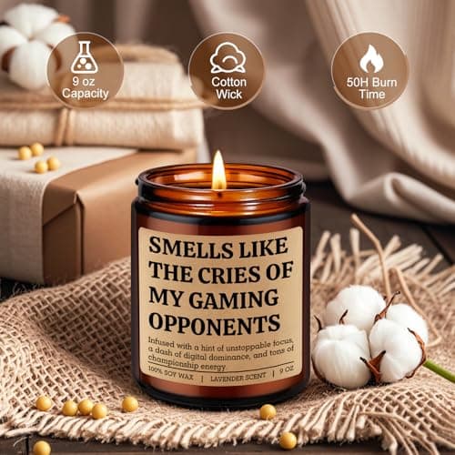 Gamer Gifts for Video Game Lover, Cool Christmas, Birthday Gifts for Gamer Boyfriend, Son, Husband, Dad, Girl, Gaming Stuff LEADO Video Game Candle - Gifts for Gamers Men, Gaming Gifts for Women, Boy B0FY1HKB8B