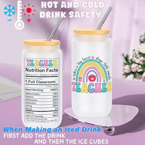 Teacher Appreciation Gifts for Women, End of Year Thank You Gifts for Teachers Basket Set of 5