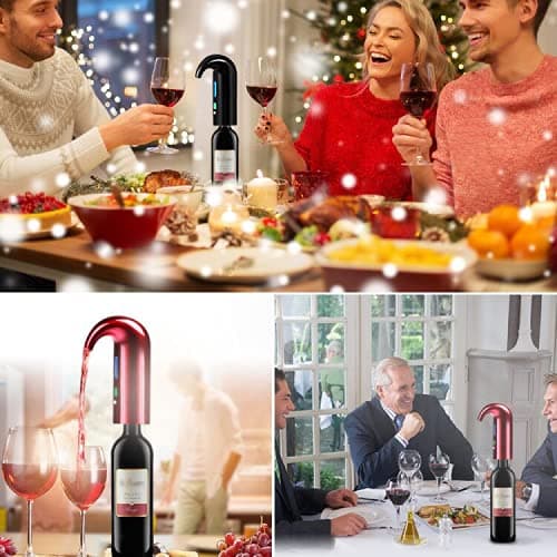 Electric Wine Aerator,Wine dispenser,Aeration and Decanter Wine Pourer,Red White Wine Accessories,Wine Gifts -Black