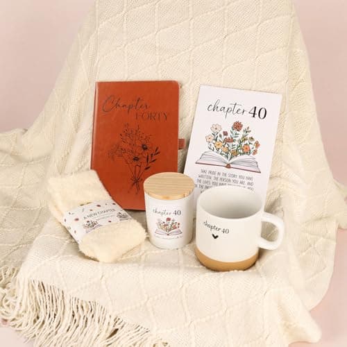 40th Birthday Gifts Women, Unique Chapter 40 Year Old Birthday Gifts for Women Happy 40th Bday Gift Basket for Her Turning 40 Year Old Gift Box Ideas for Her Wife Mom Daughter Sister Friend Coworker B0G1Y8DNY3