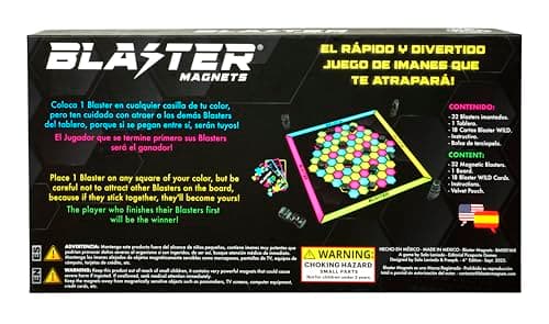 Board Game – an Incredible Magnet Game That Will Catch You! Magnetic Chess with 32 Magnetic Stones, Colorful Board, 18 Wild Cards, 2 to 8 Players. Parties, Strategy.