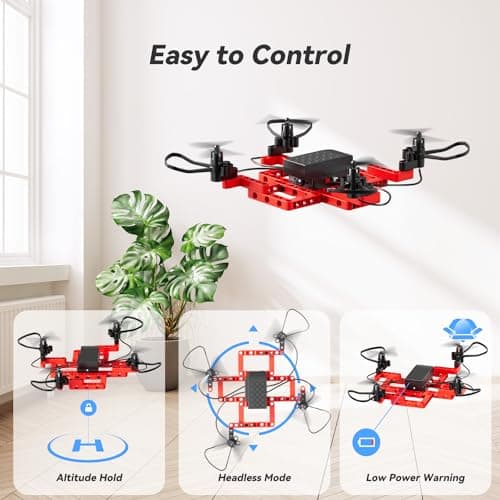 Mini Drone for Kids and Beginners,Creative 5-IN-1 DIY Drone Building Kits for Kids to Build Your Own Drones,5 Different Designs, Altitude Hold, 3D Flips,Easy to Build and Fly,Great Gifts for Boys&Girls to Enjoy Building,Flying and Fixing Fun