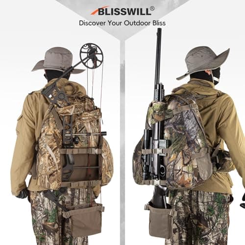 BLISSWILL Hunting Backpack Outdoor Gear Hunting Daypack for Rifle Bow Gun Hunting Gifts for Men