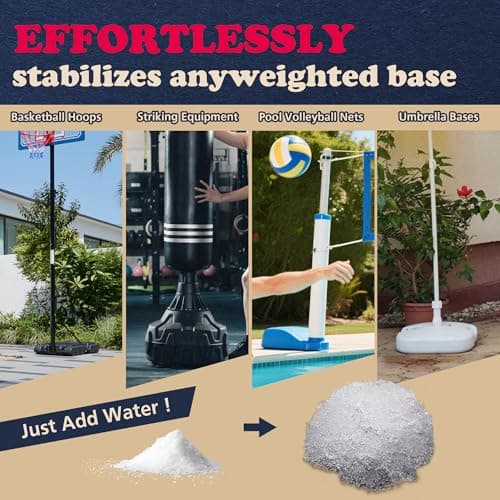 AceGold Sand & Sand Bag Alternative Polymer | Base Weighted Gel Replaces 625 lbs. Sandbags to Anchor Portable Basketball Hoops, Umbrellas, Pool Hoops & Items with a Base from Falling | 25oz