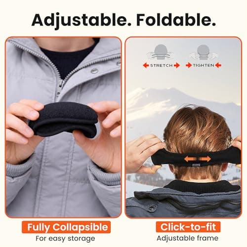 180s Degrees Behind-the-Head Ear-Warmers | Adjustable & Foldable Earmuffs