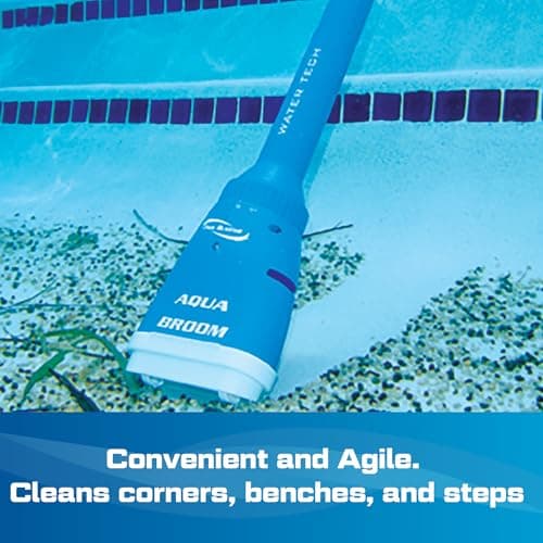 POOL BLASTER Aqua Broom Hot Tub Vacuum Cordless Spa Vac for Inflatable Above Ground and Inground Spas, Hot Tub Accessories, up to 3 Hours of Runtime, Battery-Powered, Lightweight Handheld Cleaner