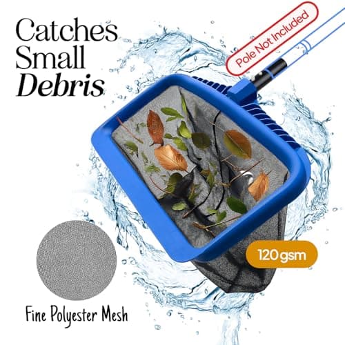 Lime Ultra-Durable Pool Skimmer Net – Deep Fine Mesh for Efficient Leaf & Debris Cleaning, Fits Standard Pool Poles (Net Only, No Pole)