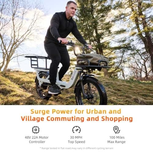 Upgraded Electric Bikes for Adults with 750W/1500W Peak Motor 20" Fat Tire E Bike with 28 MPH 90 Miles Max Range 48V Removable Battery EBike Electric Bicycle Commuter Ebikes