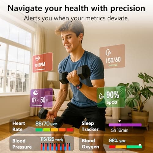 MorePro Fitness Tracker(Answer/Make Call), 1.83” Health Fitness Watch with Heart Rate, Blood Pressure,SpO2 and Sleep Monitor, 100+ Sports Modes, IP68 Waterproof Smart Watch for Men Women