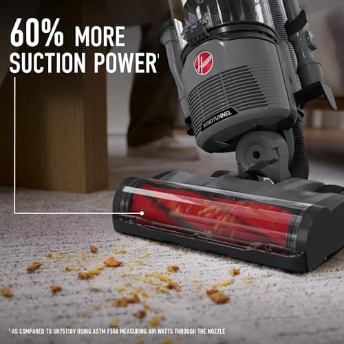 Hoover WindTunnel Swivel Pet Bagless Upright Vacuum Cleaner forhome use on Carpet and Hard Floors, Corded Upright Vacuum Cleaner for Pet Hair, Lightweight Design, Swivel Steering