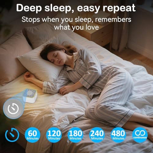Wkzay White Noise Sound Machine: 30 Non-Looping Sleep Sound Therapy for Adults - Noise Canceling for Bedroom, Adjustable Night Light & Timer, Built-in Alarm Clock