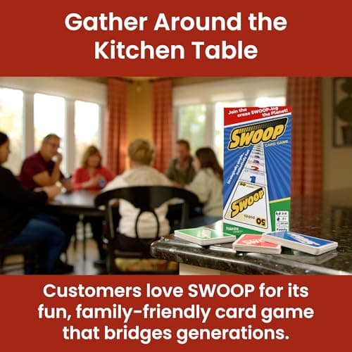 SWOOP Card Game | Fun for The Entire Family | Easy to Learn | Easy to Play | Great Social for Game Nights | Kids, Teens, Adults, and Seniors | Ages 7+ | 3 to 8 Players