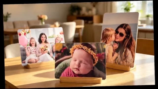 Personalized Picture Gifts Wall Art Ready to Hang by HD Printing Technology -Gift Wrapping Available-Same day Pick up Custom Metal Photo Prints Customized photo gifts with Natural Bamboo Base B0D1KDDFGD
