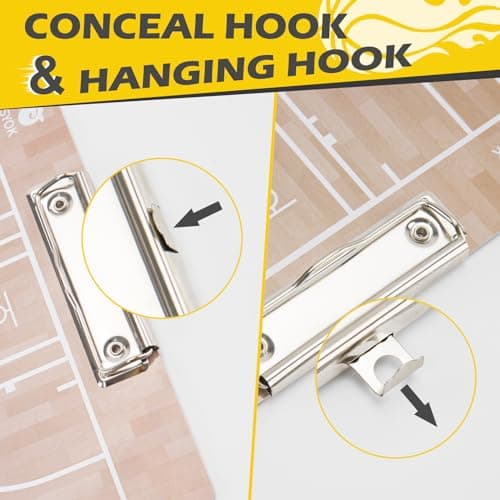 WISYOK Double-Sided Basketball Coaching Clipboard, Dry Erase Board for Coaches, Ideal Basketball Coach Gift