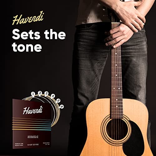 HAVENDI® Guitar Strings I Acoustic guitar strings with Phosphor Bronze Coating I Brilliant Sound Quality I Includes 3 Picks