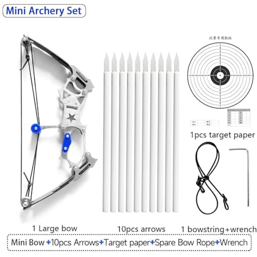 TIETHEKNOT Archery Bow Set Left and Right Hand Compound Bow Hunting Bow Metal Material Catapult RH/LH for Practice Archery
