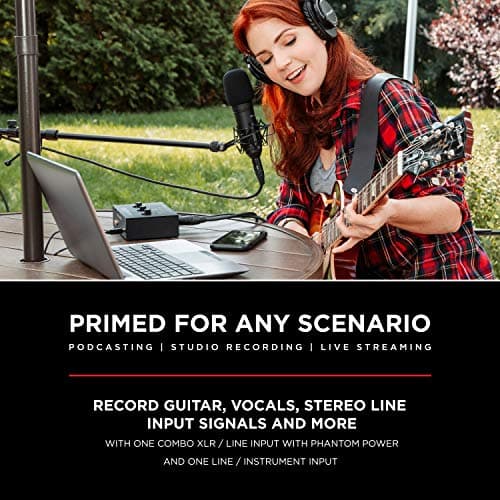 M-AUDIO M-Track Solo USB Audio Interface for Recording, Streaming and Podcasting with XLR, Line and DI Inputs, Plus a Software Suite Included