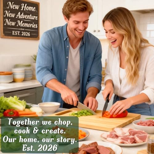 MY-ALVVAYS House Warming Gifts New Home, Perfect House Warming Gifts, New Home Gift Idea for Women Men Homeowner, New Apartment Essentials, New Home New Adventure New Memories 2026 Cutting Board B09C8LPH15