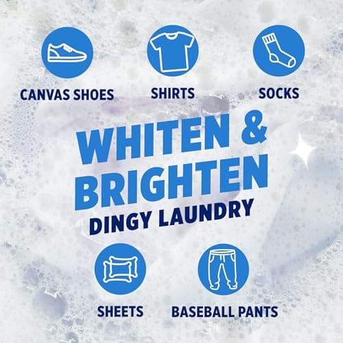 OxiClean White Revive Whitener & Stain Remover Liquid Additive, Water-Activated Oxygen Bleach for Laundry, 45 fl oz