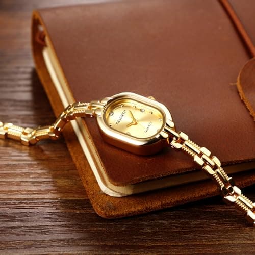 JewelryWe Square Small Ladies Watch: Quartz Analog Women Detachable Stainless Steel Band Tank Diamond Markers Vintage Bracelet Wristwatch