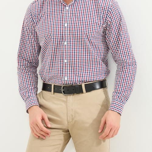 DENGFENGZHE Men's Full Grain Leather Belt for Everyday Casual Jeans, 1.5" Handmade Men Leather Belts with Gift Box