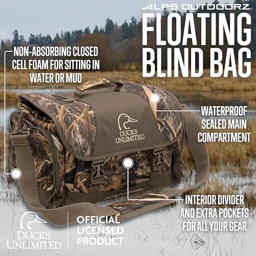ALPS OutdoorZ Ducks Unlimited Floating Blind Bag, Mossy Oak Camo Waterfowl Hunting