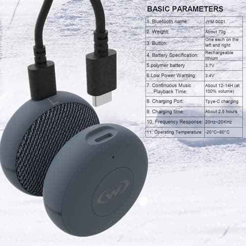 Outdoor Sports Ski Helmets Headphones/Bicycle Helmets Headset- Chips 5.3 - True Wireless Bluetooth Helmet Speakers for Skiing, Snowboarding Mountain Biking