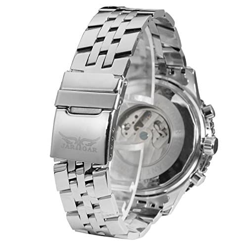 FORSINING Men's Self Winding Waterproof Automatic Stainless Steel Skeleton Tourbillon Calendar Wrist Watch