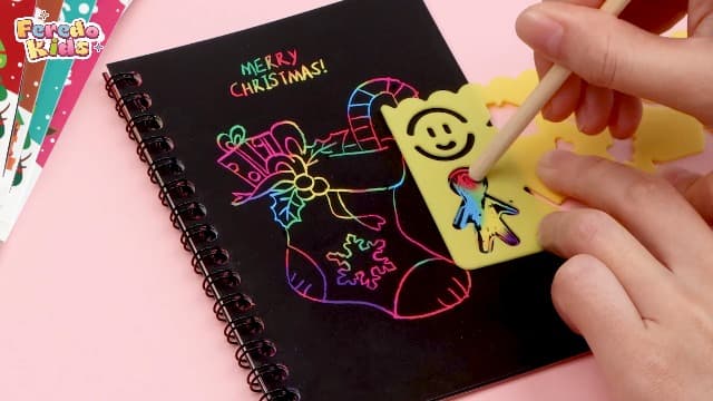 Party Favors for Kids: 24 Pack Christmas Rainbow Scratch Art Notebook Classroom School Supplies Bulk for Girls Boys Goodie Bags Stuffers, Return Gifts for Birthday Party Gift Kid Crafts