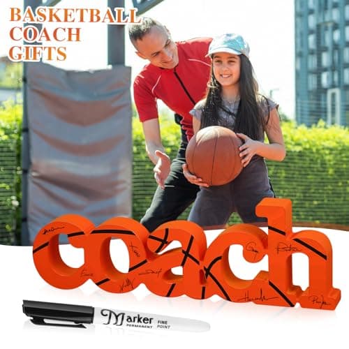 2 Pcs Coach Wood Word Marker Pen Set Coach Gift Coach Dad Gifts Coach Gifts Shelf Desk Decor Ready to Autograph(Basketball)