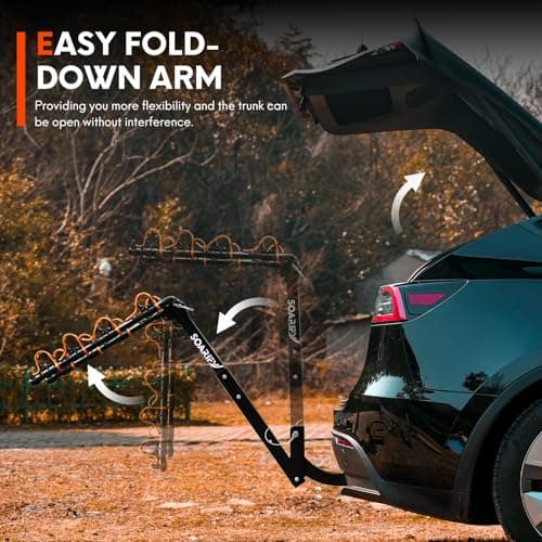 Bike Rack for Car, SUV, RV, Mount Hitch Bike Back 4, Up to 143 lbs Load Bicycle Rack Carrier Rubber Straps, Tilt Release with 2" Hitch for Cars (4BIKES)