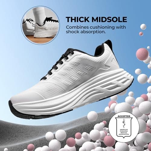 NORTIV 8 Women's Walking Shoes Cushion Running Tennis Shoes ActiveFloat Non-Slip Comfortable Breathable Workout Gym Sports Athletic Fashion Sneakers