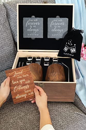 Anniversary for Her Girlfriend Wife Gift Romantic Birthday 5 Year 5th 1 Year First Anniversary Wood Gifts Wooden Cute Wine Tumbler Set Engraved To My Gorgeous Girl