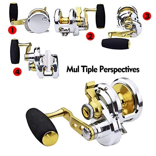 PROBEROS Conventional Reel Trolling Reels - Lever Drag Deep Sea Ocean Big Game Offshore Jigging Fishing Reels