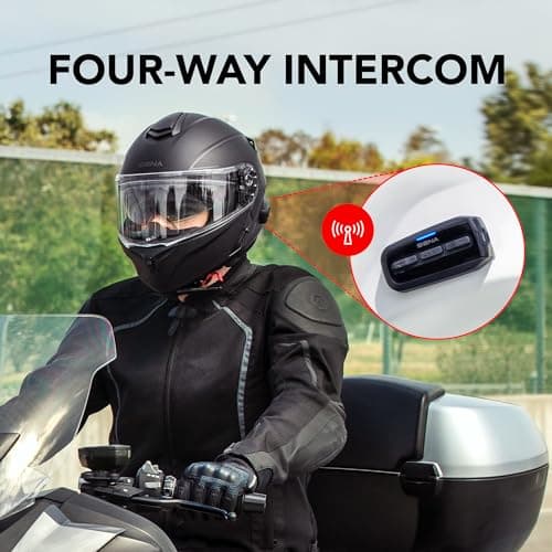 Sena Outrush R Bluetooth Modular Motorcycle Helmet with Intercom System (Gloss White, M)