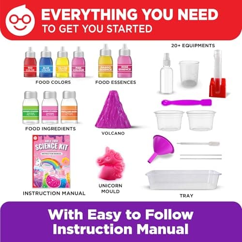Birthday Gift Ideas for Girls 4, 5, 6, 7, 8 Year Olds, Science Kits for Kids Ages 5-7, STEM Educational Toys Doctor Jupiter Girls' First Science Experiments Kit for Kids Ages 4+ B0D17YL839
