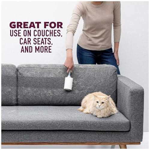 Scotch-Brite Pet Hair Pickup Extra Sticky Lint Roller, Designed for Removing Fur + Fluff on Couches, Clothes, Dog and Cat Beds, & More, 1 Pack, 95 Easy-Tear Adhesive Sheets Total