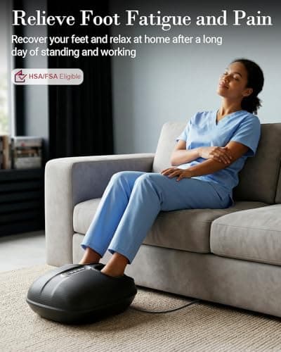 Shiatsu Foot Massager for Plantar Fasciitis with Heat & Remote Control, For Tired Feet, Seniors, Officer, Gifts for Women Men CuPiLo Foot Massager FSA Eligible HSA, 5 Compression Levels & Deep Kneading B0D25QHBS8