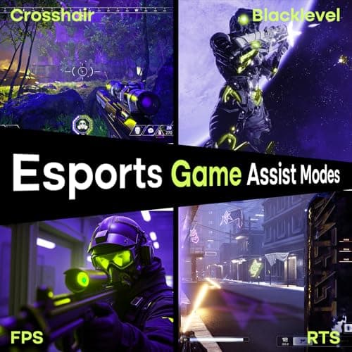 Amzfast 27" 240Hz 1ms FPS Gaming Monitor, Fast VA FHD 1080P, Adaptive Sync, HDR 400, 4000:1 Contrast, 125% sRGB, Built-in Speaker, HDMI 2.0 & DP 1.4 with DP Cable, VESA