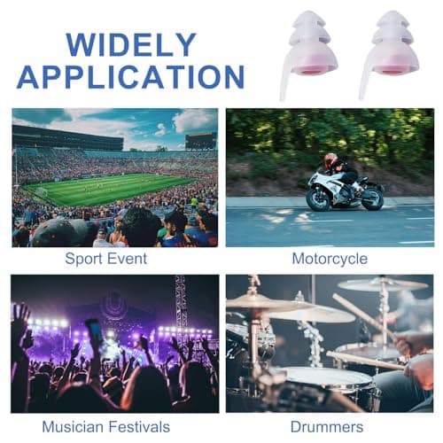 Shooting Earplugs for Pickup Sound, 30 dB NRR Hearing Protection - Silicone & Reusable Ear Plugs for Outdoor Shooting, Firing Range & Hunting, White