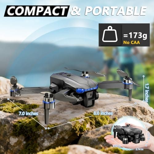 Foldable FPV Drone for Kids & Adults, Clearance! 1080P HD Camera, Carrying Case, Gesture Control Selfie, Altitude Hold, One-Key Takeoff/Landing, 3D Flips——Only $25.99