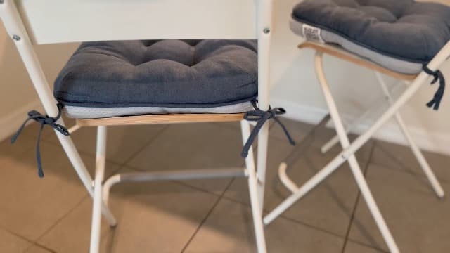 BETU Chair Cushions for Dining Chairs Set of 4,3.5" Thick Kitchen Table Chair Pads with Ties,Non Slip Backing and Covers, Seat Cushion for Dining Room,Bar,Patio Chairs,15.5"X15.5"X3.5",Beige