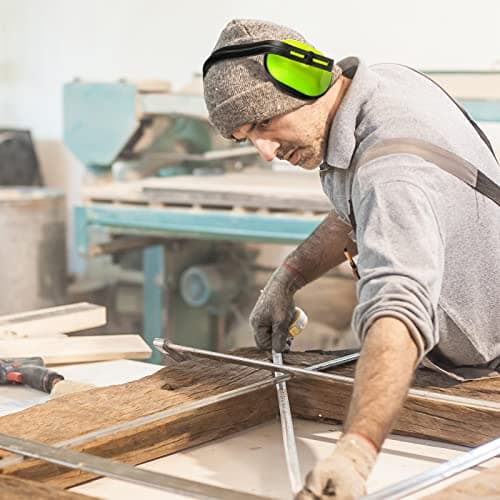 Maitys 6 Pcs Soundproof Earmuffs Hearing Protection Headphones Adjustable Padded Defender Noise Reduction Earplug for Kids (Green)