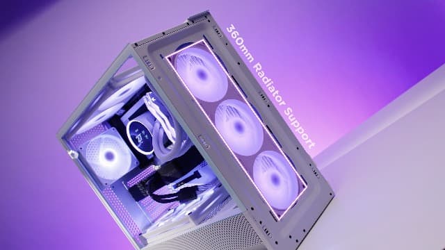 NZXT H5 Flow 2024 - Compact ATX Mid-Tower PC Gaming Case - High Airflow - 2 x 120mm Fans Included - 360mm Front & 240mm Top Radiator Support - Cable Management System - Tempered Glass - Black