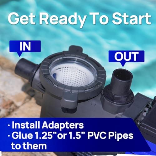 AQUASTRONG Above Ground Pool Pump High Flow Self Priming Swimming Pool Pumps with Filter Basket,Deep Black